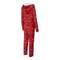 thumbnail image 3 of Women's Concepts Sport  Scarlet San Francisco 49ers Roadway Allover Print Microfleece Full-Zip Union Suit, 3 of 3