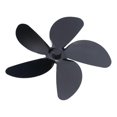 thumbnail image 3 of Fan Blade Replacement Fireplace Aluminum Alloy Blade Black Universal Stove Fan Blade5 Blade, 3 of 4
