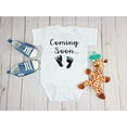thumbnail image 5 of Ink Trendz Coming Soon Baby Feet Pregnancy Announcement Baby bodysuit Newborn (Heather Grey), 5 of 5