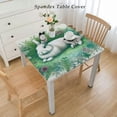 thumbnail image 2 of nygtbtfer  Meadow Fabric Tablecloth, Spring Bunnies and Pastel Floral Easy Care, Stain Resistant Fabric Tablecloth, 2 of 7