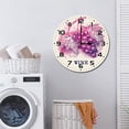 thumbnail image 7 of ZXCXRQFa Wine Cup With Grapes Wall-Clock for Girls Bedroom Analog Battery Operated 10 Inch - Round Wood Wall Clock Silent Non-Ticking Bathroom Bedroom Decor, 7 of 7