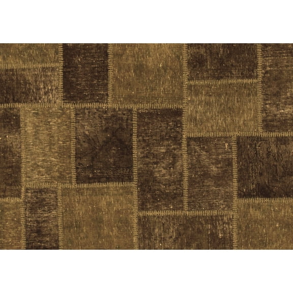 Ahgly Company Indoor Rectangle Patchwork Brown Transitional Area Rugs, 5' x 8'