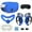 Blue, variant on 7-in-1 VR Headset Accessory Kit for Meta Quest 3 - Controller Grips, Hand Strap, Silicone Face Cover & Lens Protector Set-Black