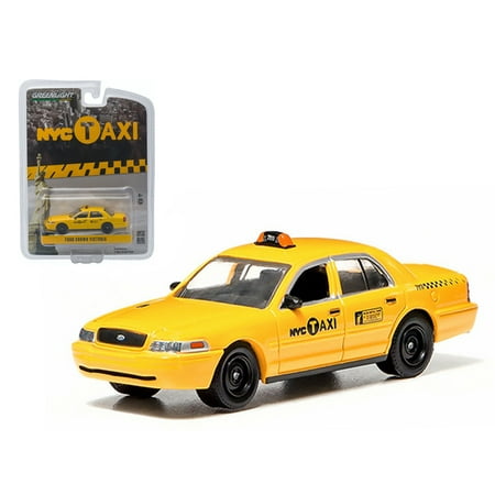 Taxi Diecast Car - Ford Crown Victoria New York City Taxi (NYC) Greenlight Exclusive 1/64 Diecast Model Car by Greenlight