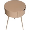 thumbnail image 3 of Pemberly Row Contemporary Pink Metal 1 Storage Drawer Nightstand, 3 of 5