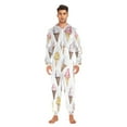 thumbnail image 3 of FORMRS Onesies Pajama for Adults Unisex Hoodie Winter Jumpsuit One Piece Sleepwear, Sizes S-2XL, Ice Cream Pattern, 3 of 7