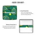 thumbnail image 5 of Sikiie Tennis Rackets and Balls Leather Tissue Box Cover Square, tissue box holder, Tissue Box with Bottom Belt-5.2”x5.2”x5.2”, 5 of 7