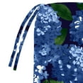 thumbnail image 3 of Jordan Manufacturing 16" x 16" Hydrangea Midnight Navy Floral Square Outdoor Chair Pad Seat Cushion with Ties (2 Pack), 3 of 10