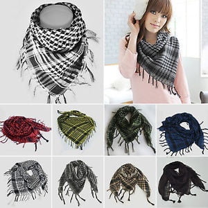 Women Men Unisex Arab Shemagh Keffiyeh Palestine Scarf Shawl Wrap Scarves
