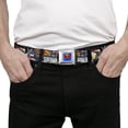 thumbnail image 3 of DC Comics Belt, Seatbelt Buckle Belt, Superman Action Blocks White, Youth 22 to 32 Inches, 3 of 9