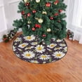 thumbnail image 2 of FMSHPON Watercolor Floral Pattern Daisy Xmas Christmas Tree Skirt Stand Mat for Holiday Party Decoration Indoor Outdoor 48 inches, 2 of 3