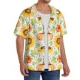 thumbnail image 2 of Naloa Autumn Theme Men's Loose Fit Cuban Collar Short-Sleeve Shirt, Hawaiian Shirts, Mens Shirts Casual for Everyday Wear Outings-Large, 2 of 5