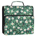 thumbnail image 5 of FORMRS Zipper Binder with Shoulder Strap 2-inch Ring 500 Sheet Capacity File Bag, Small White Flowers, 5 of 5