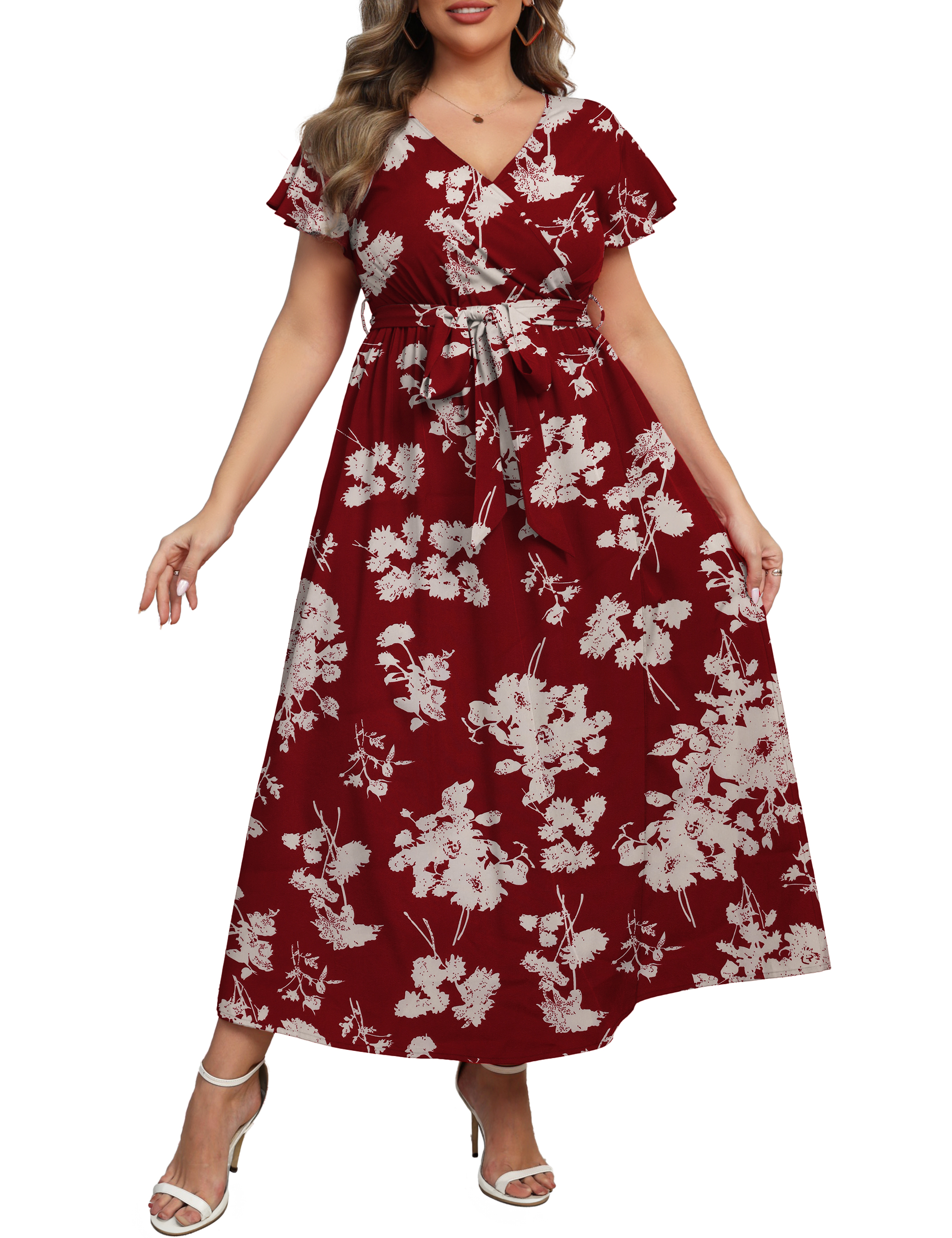 a.Jesdani Women's Plus Size Boho Maxi Dress, Floral photo 8
