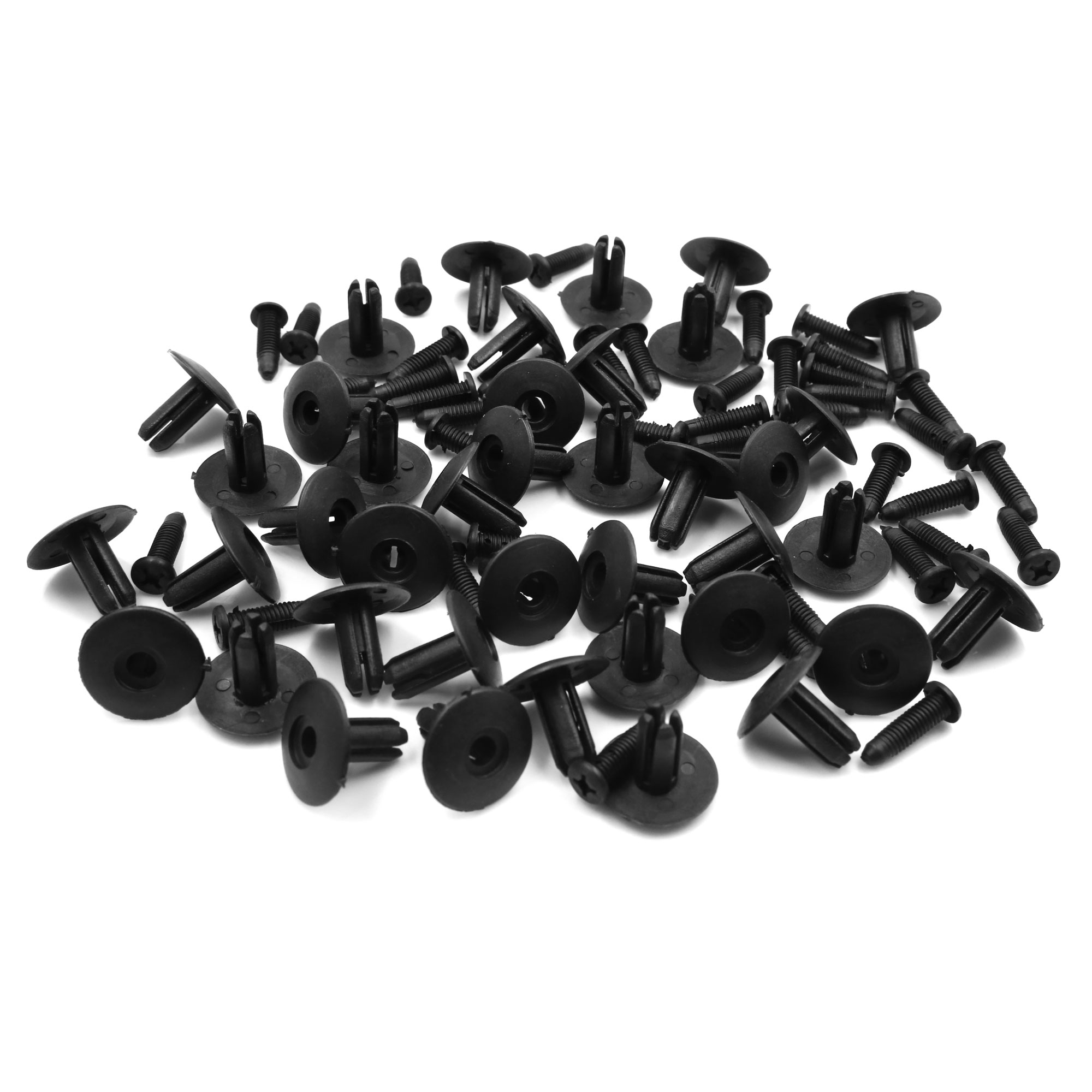 40pcs 8.6mm Hole Automobile Mud Flaps Door Panel Plastic Rivets Fasteners