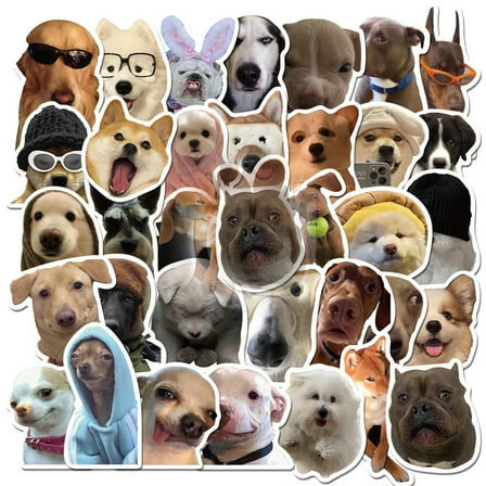 50Pieces Puppy Dog Sticker Water Resistant Aesthetic Sticker for Water Bottle Laptop Scrapbook Skateboard Phone
