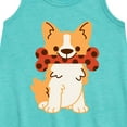 thumbnail image 2 of Instant Message - Corgi With Bone - Toddler and Youth Girls A-line Dress, 2 of 5