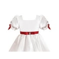 thumbnail image 2 of Robe Fille Blanche Halloween Col Carré Jupe Couche Manches Courtes Bouffantes 5 Ans, 2 of 6