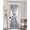 Blue, variant on Green Eucalyptus Leaves Blackout Curtains, French Door Curtains for Door Window, Watercolor Spring Summer Botanical Privacy Drapery for Patio/Sidelight Doors, 1 Panel with Tieback, 25 x 40 Inches
