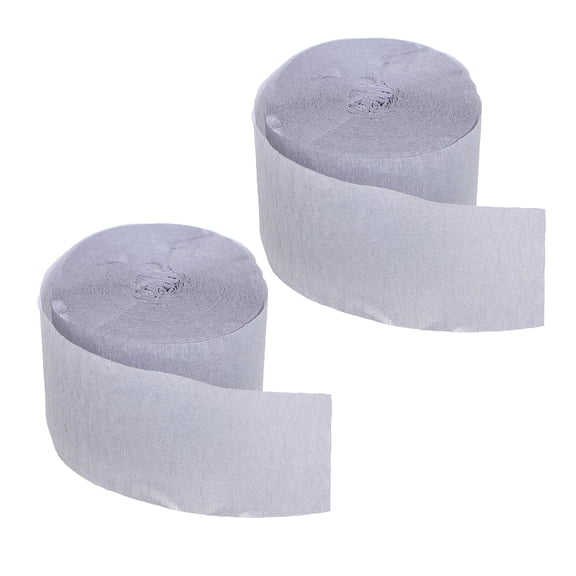 2 Rolls Crepe Paper Streamers for Party Decorations, Birthday, Wedding, Shower, Crafts, 25 Meters