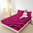 thumbnail image 4 of Homewish Wild Trger Striped Bed Sheets,Modern Gemeotric King Sheets,Black Pink Sheet Set For Men Women,Luxury Bedroom Decor,4-Piece, 4 of 7
