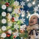 thumbnail image 4 of Navidad Copos de nieve Árbol de Navidad Colgando Inicio Inicio Glitter Artesanías Colgantes Decoración Regalo de vacaciones Niños Niños Blanco 40 Piezas Inevent HA009993-01B, 4 of 6
