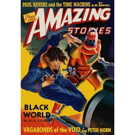 Vintage Sci Fi Amazing Stories - MARCH 20c Poster