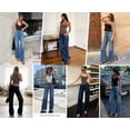 thumbnail image 5 of PRETTYGARDEN Women's Wide Leg Jeans High Waisted Denim Pants | Stretchy Flare Jeans, Comfy Soft, Basic-5-Pocket, Trendy Bottoms, Casual Office Wear, Going Out Outfits, Fashion Clothing, 5 of 8