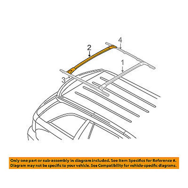 CHRYSLER OEM 0408 Pacifica Roof Rack Rail Luggage CarrierCross Rail