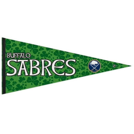 NHL - Buffalo Sabres Shamrock Pennant: 17x40 Premium Banner
