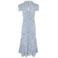 thumbnail image 2 of Self-Portrait Blue Floral Lace Overlay Midi Dress (Women's), 2 of 2