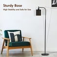 thumbnail image 4 of Gothic Floor Lamp with Laser-Cutout Lampshade, LED Standing Lamp for Living Room & Bedroom, 67 Inch Black Arc Modern Farmhouse Lamp with Foot Switch, E26 Base Socket, 4 of 8