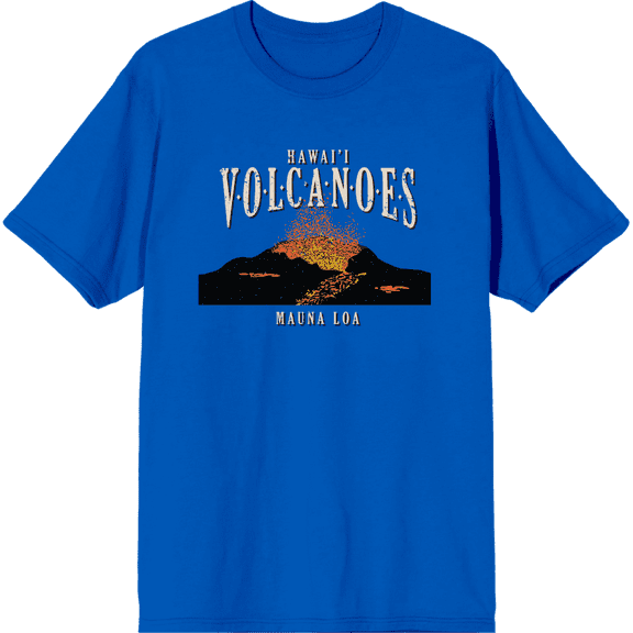 Adventure Society Hawaii Volcanoes Crew Neck Short Sleeve Adult T-shirt-3XL-Orange