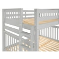 thumbnail image 6 of Bedz King Bunk Beds Full over Full Mission Style with End Ladder and a Full Trundle, Gray, 6 of 9