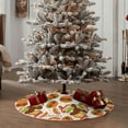 thumbnail image 4 of Gaeub Burger Print Christmas Tree Skirt,Christmas Decorations,Round Xmas Skirt for Christmas Indoor Decorations Xmas Winter Holiday Party Supplies-30", 4 of 6