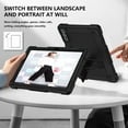 thumbnail image 4 of Hoibon for KADYBE D106 / MEIZE D106 Android 14 Tablet Shockproof Case with Shoulder Strap Kiskctand Kids Friendly Case For VOZIZOV D106 Android 14 / FEONAL 10.1 inch 2024 Tablet - Black, 4 of 7