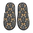 thumbnail image 1 of Fotbe Flower Butterfly Pantuflas Peludas para Mujer con Estampado, Zapatillas de Peluche, Zapatos de Invierno para Casa, Uso Interior y Exterior-Large, 1 of 8