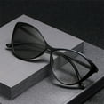 thumbnail image 2 of Cat Eye Reading Glasses for Women with Light Sensitive Photochromic Lenses Blue Light Blocking Readers PC Frame,Magnification 1.0x, black, 2 of 10