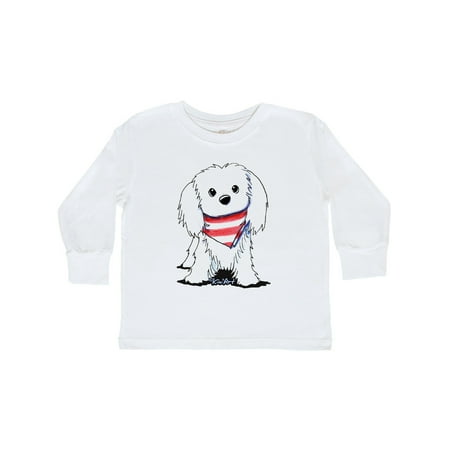 

Inktastic Maltese First Mate Gift Toddler Boy or Toddler Girl Long Sleeve T-Shirt