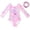 Pink, variant on Ytdscs Kids Baby Leotard for Girls Long Sleeve Gymnastics Outfit Fashion Printed Dance Bodysuit One-Piece Biketards Practice Clothes with Hairband Size 3-12T