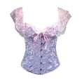 thumbnail image 4 of Elegant Brocade Bustier Corset Top for Women - in Stylish Cap Sleeves Design, 4 of 4