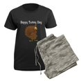 thumbnail image 5 of CafePress - Happy Turkey Day Women's Dark Pajamas - Women's Short Sleeve Print T-Shirt and Pants Dark Cotton Pajama Set, 5 of 7