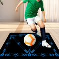 thumbnail image 1 of DYNWAVECA Football Footstep Training Mat Anti Slip Lightweight Portable Multiuse Accessories Soccer Footwork Training Mat for Household Black Blue, 1 of 10
