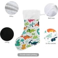 thumbnail image 4 of SKYSONIC Christmas Stockings 1PCS,Cute Dinosaur Big Xmas Stockings Gift Decorations and Party Supplies,Used for Fireplace Decoration Socks Christmas Tree Decoration, 4 of 7