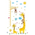thumbnail image 3 of Adhesivos de pared con dibujos animados de jirafas y tablas de altura con monos y pájaros, 3 of 3