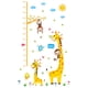 thumbnail image 3 of Adhesivos de pared con dibujos animados de jirafas y tablas de altura con monos y pájaros, 3 of 3