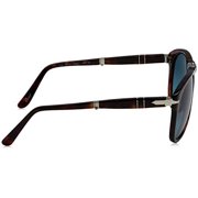 Persol Folding PO 714 Plastic Unisex Round Polarized Sunglasses Havana 54mm Adult