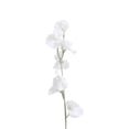thumbnail image 2 of 4 Colors Flocked Sweet Pea Artificial Flowers, Realistic Faux Silk Floral Stalks Bouquet, Premium Fake Flower for Home Wedding Table Centerpiece Photography Props Vase Arrangement Home Decoration, 2 of 6