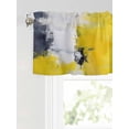 thumbnail image 6 of Valances for Windows Yellow Gray Abstract Rod Pocket Cafe Window Treatments Valance Curtains for Kitchen Bathroom Laundry Basement Windows 60"x18", 6 of 9