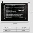thumbnail image 4 of AIICIOO Reptile Heating Pad Adjustable Under Tank Heater 16 Watts PVC Material Heat Pad for Turtle Snake Lizard Frog Spider Plant Box, 4 of 7